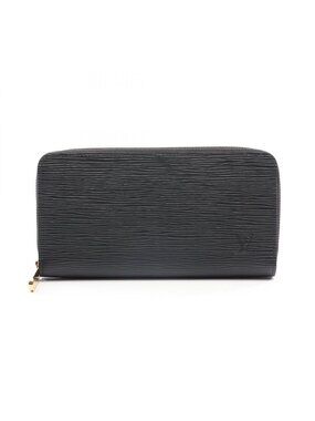 Louis Vuitton Round Wallet Zippy Epi Noir Leather